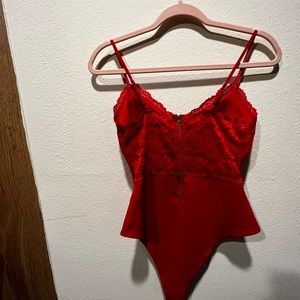 Red lace one piece